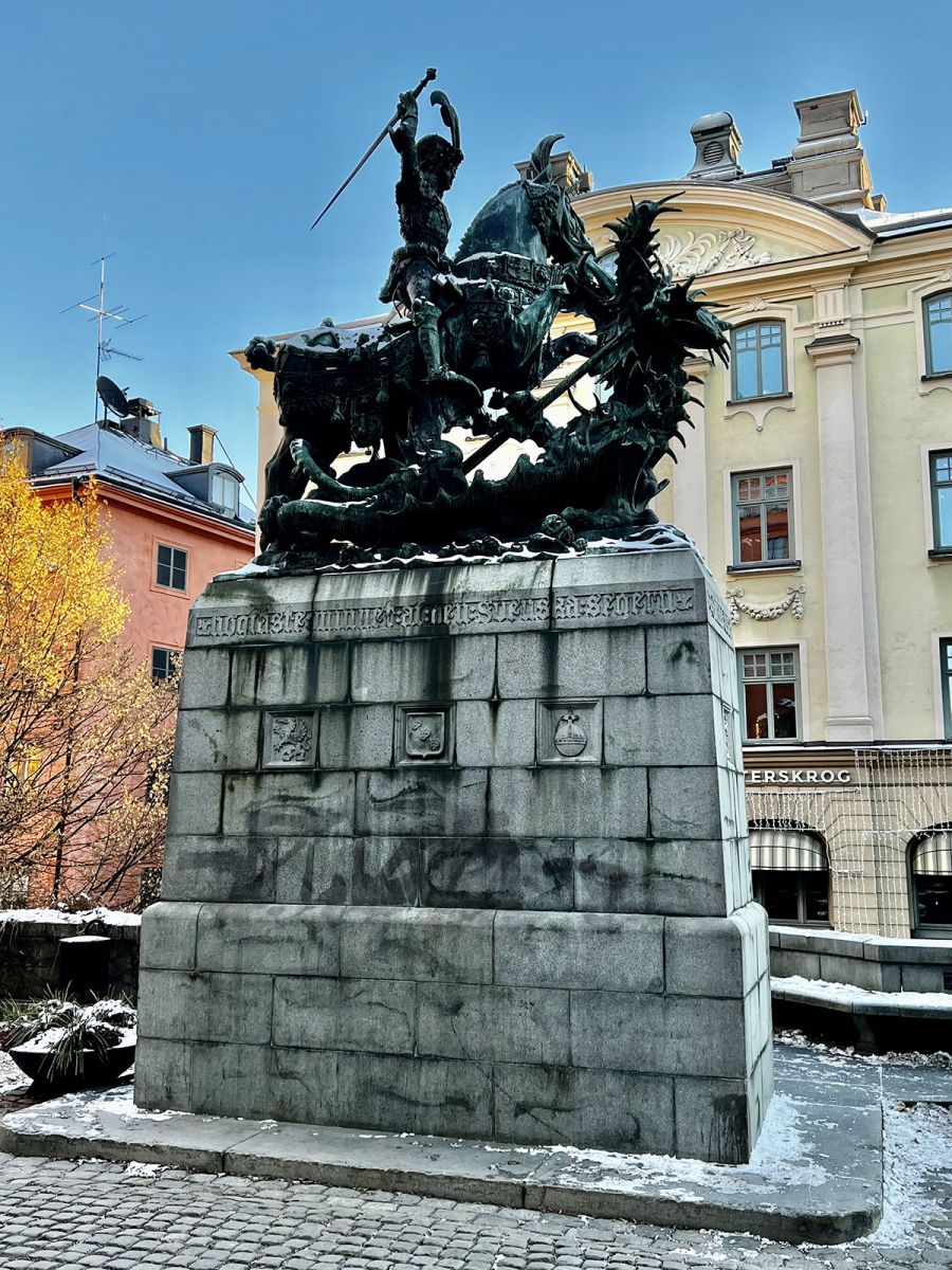 St George and the Dragon statue