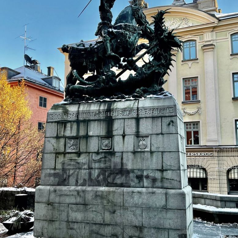 St George and the Dragon statue