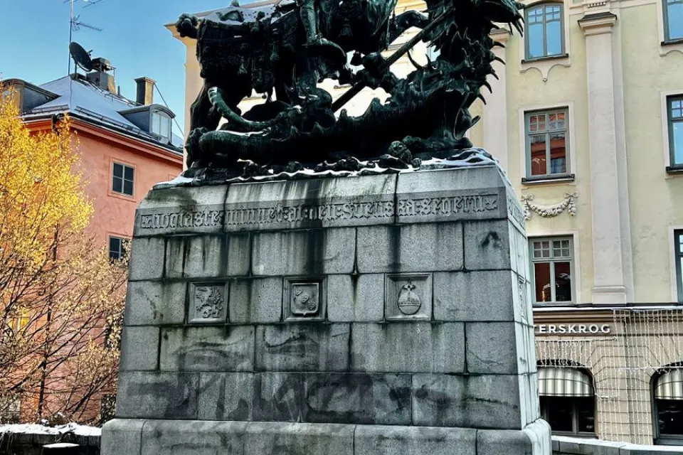 St George and the Dragon statue