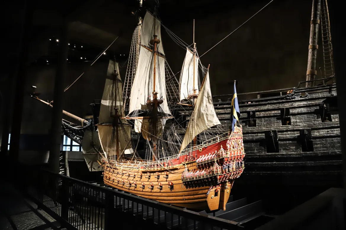 Model of the Vasa in the 17th century