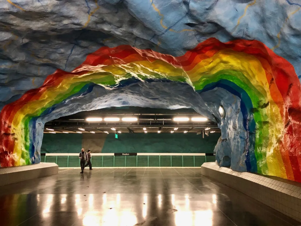 Stockholm metro on Sunday
