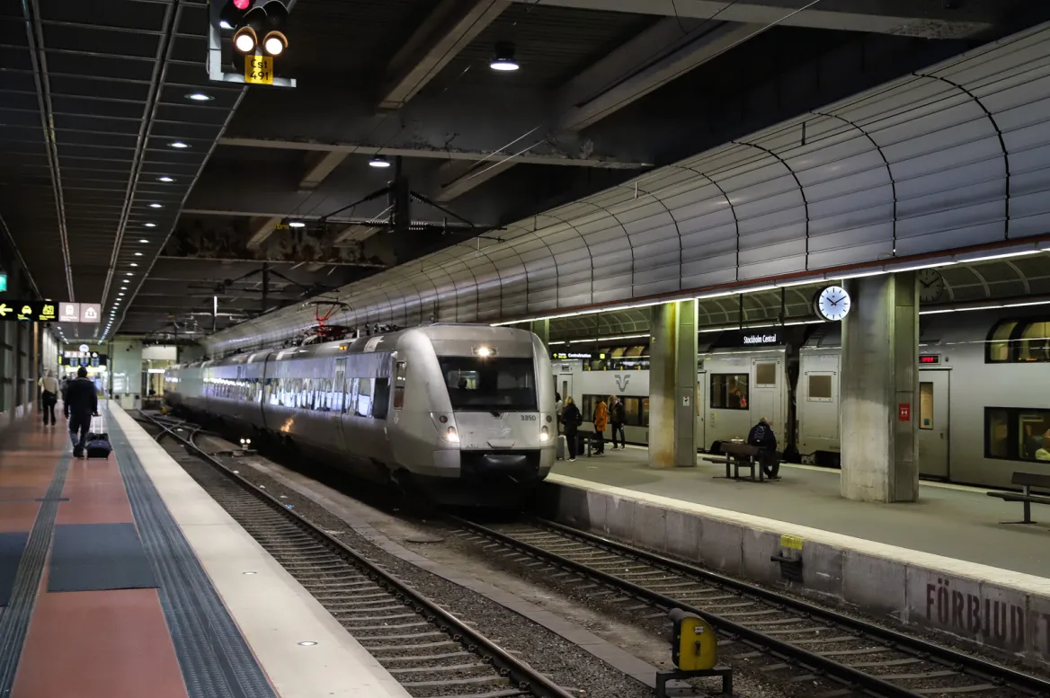 En train